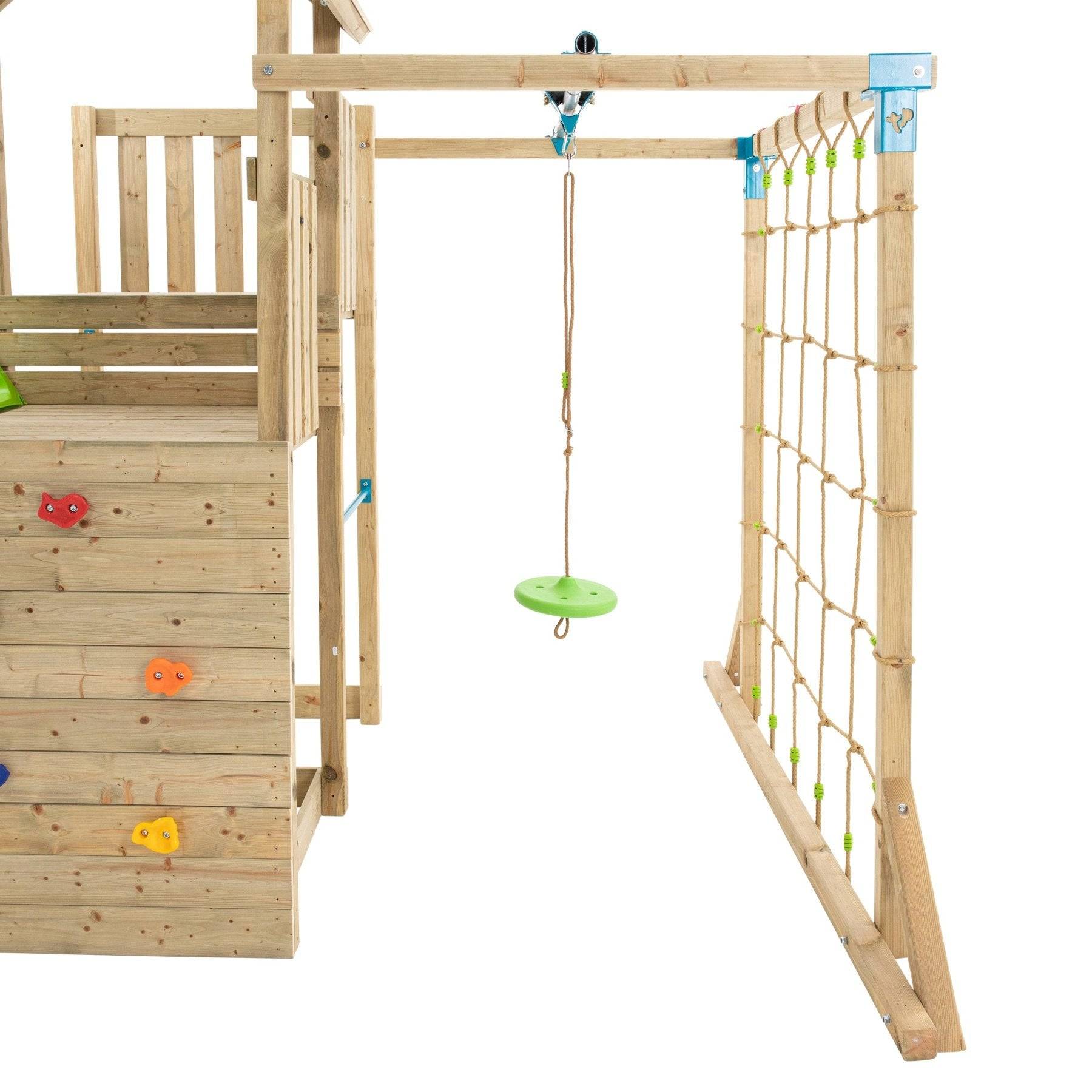 Tp Toys - AIre de jeux tyrolienne, mur d'escalade et toboggan - bois FSC® - SANTOLINE SKYWOOD - Image 4