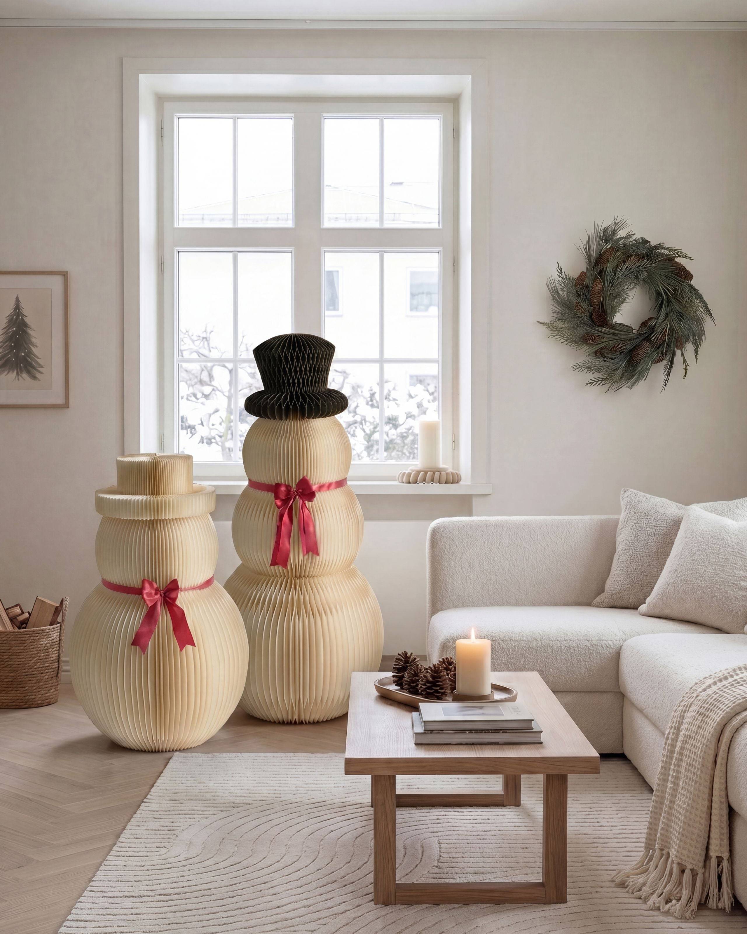 Beliani - Accessoire Décoratif Papier Beige KLARALVEN - Beliani - Image 1