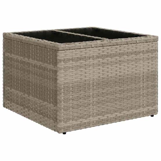 Salon de Jardin 6 Places Polyrotin Modulable avec Coffre de Rangement Imperméable Gris Clair – ComfortXL Outdoor Living - Image 6