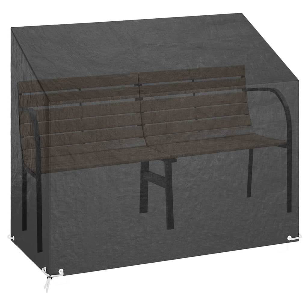 Housses de banc de jardin polyéthylène noir 160 x 70 x 88 cm - PANGIVO - Image 5