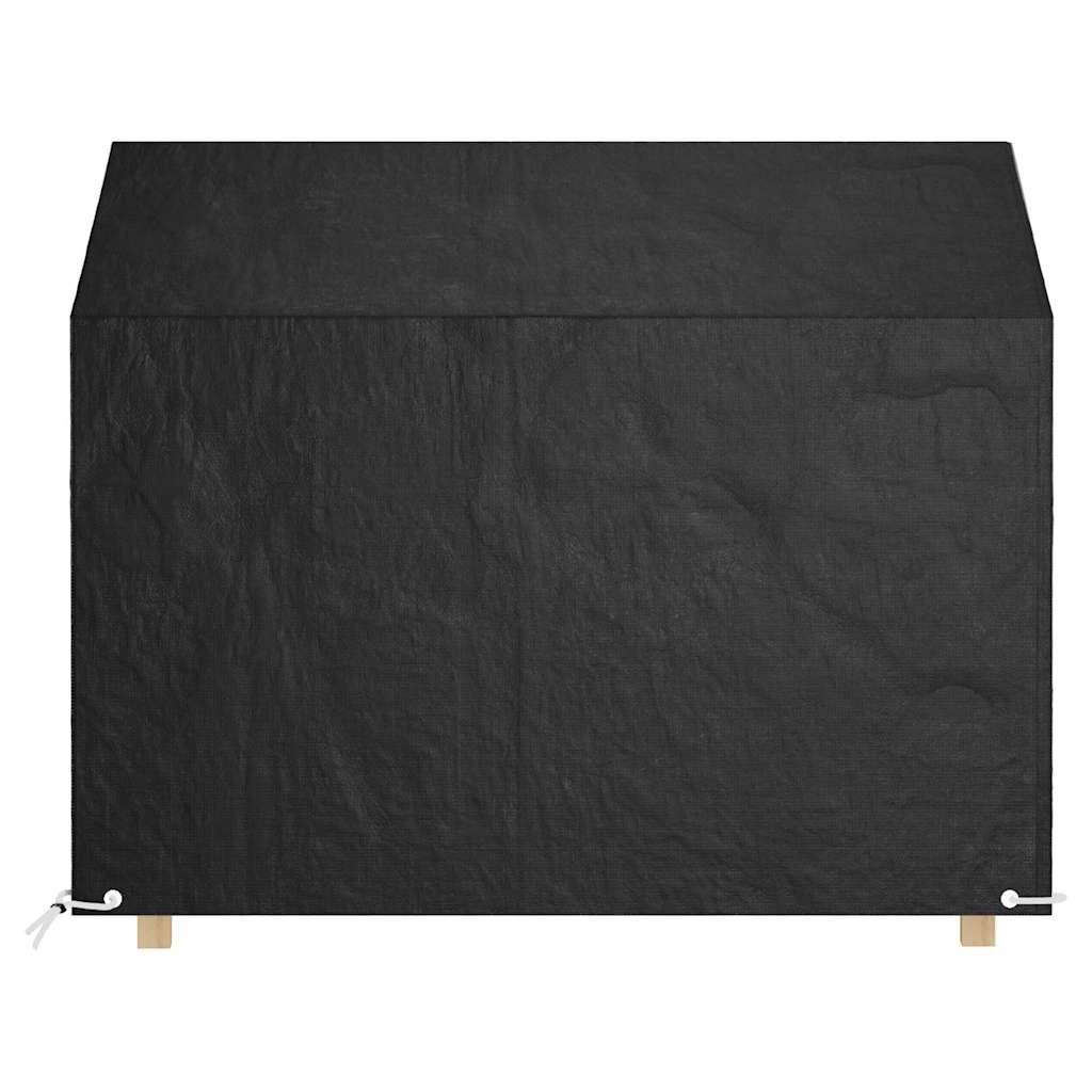 Housses de banc de jardin polyéthylène noir 160 x 70 x 88 cm - PANGIVO - Image 2