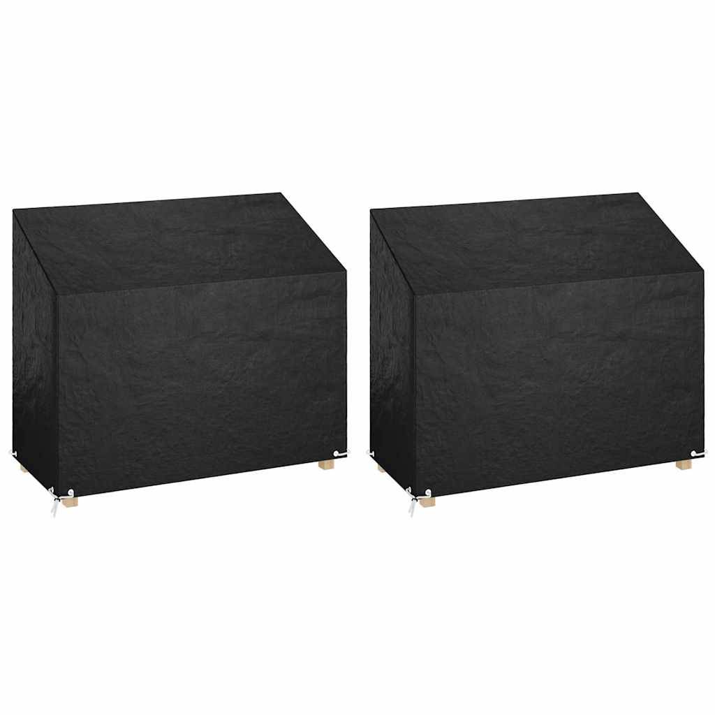 Housses de banc de jardin polyéthylène noir 160 x 70 x 88 cm - PANGIVO - Image 1