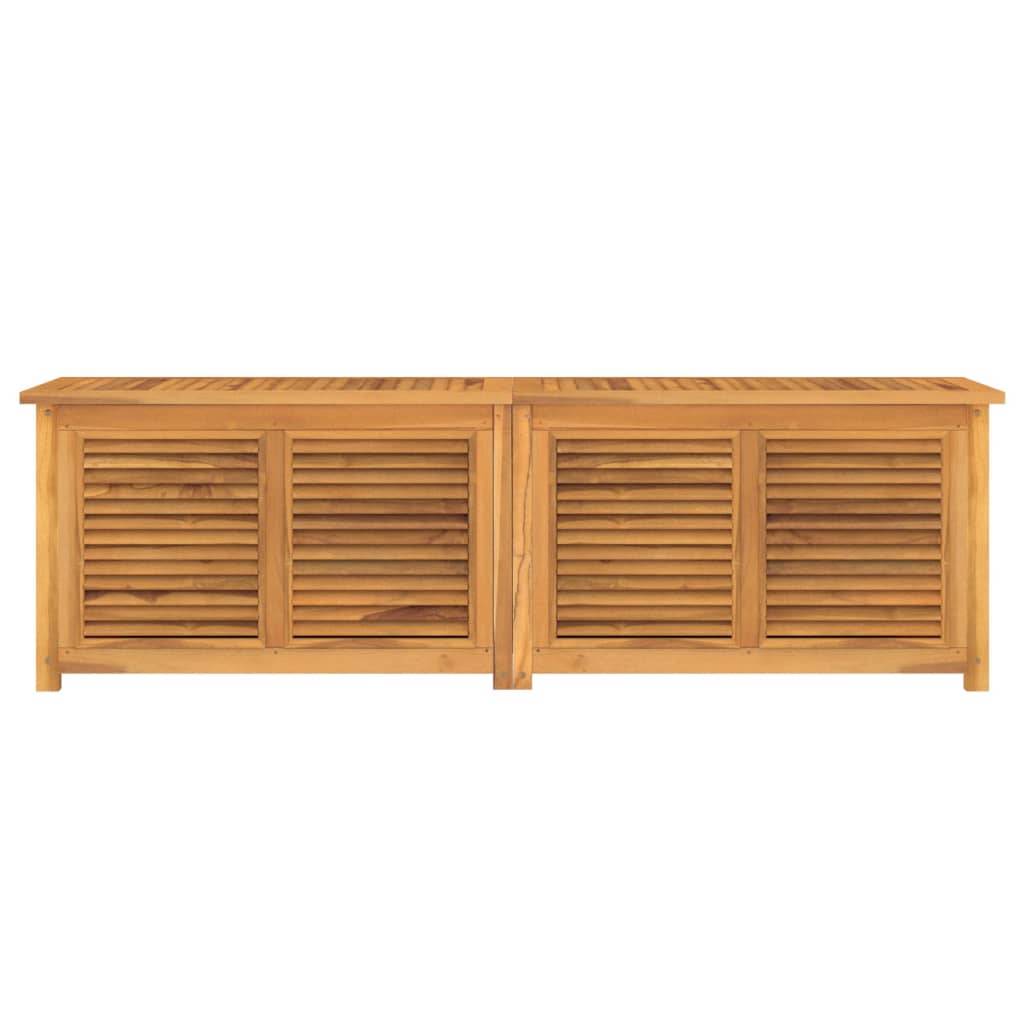 Boîte de rangement jardin et sac 175 x 50 x 53 cm bois massif teck - Image 3
