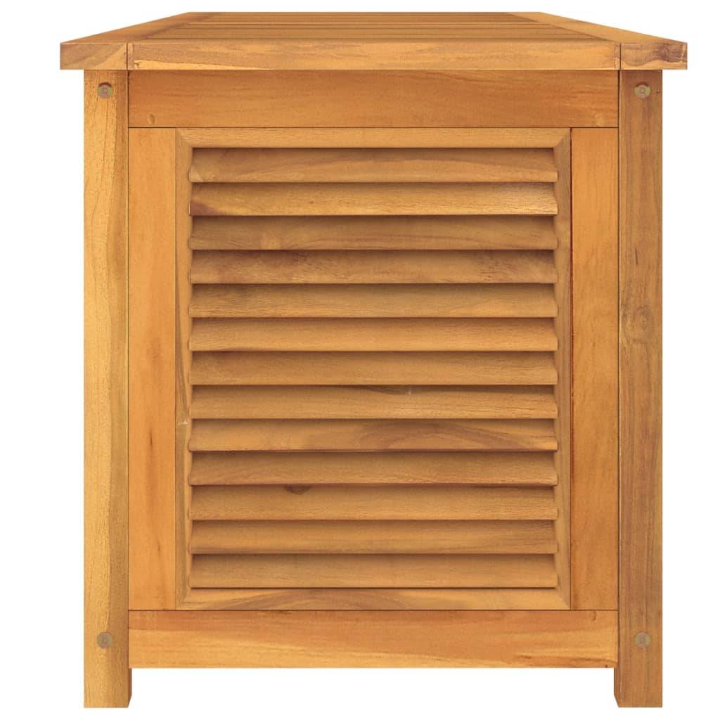 Boîte de rangement jardin et sac 175 x 50 x 53 cm bois massif teck - Image 5