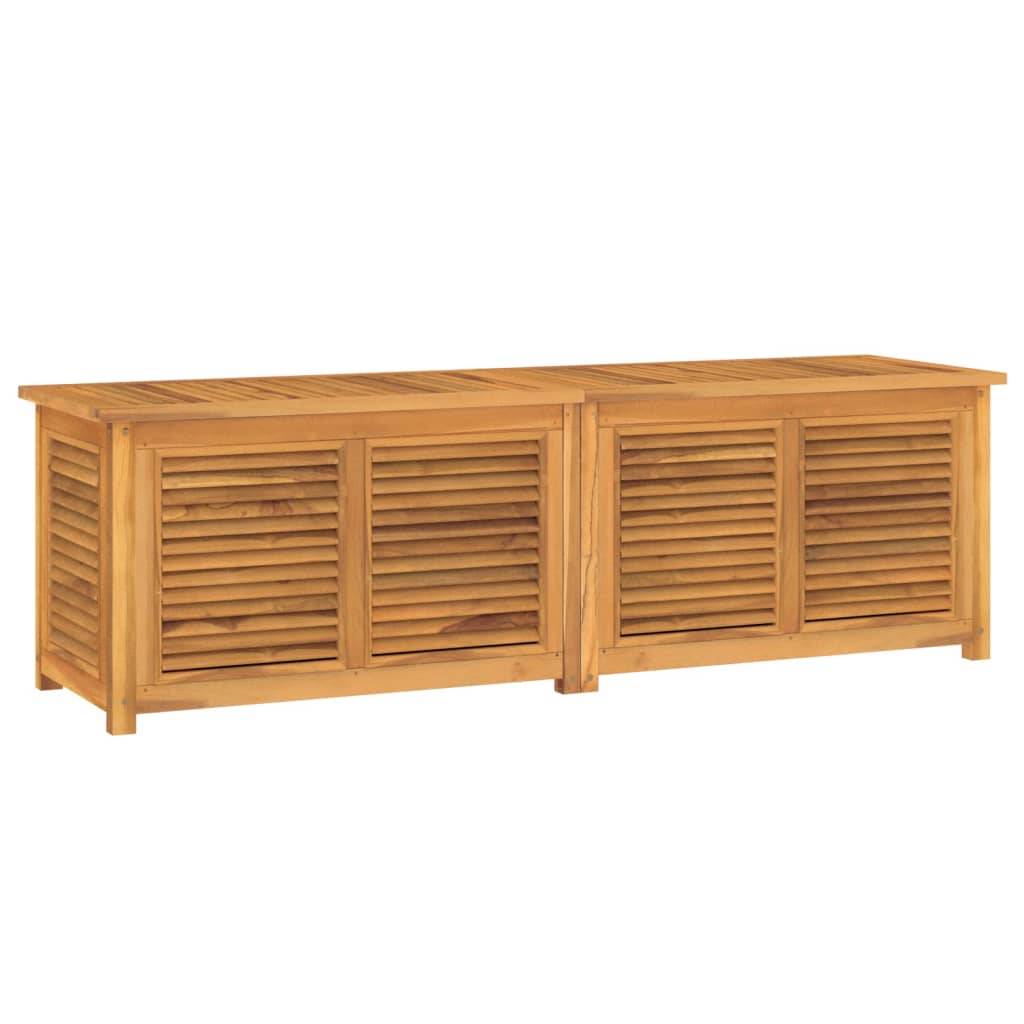 Boîte de rangement jardin et sac 175 x 50 x 53 cm bois massif teck - Image 2