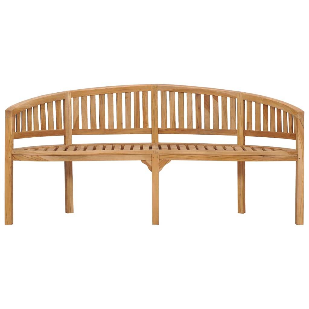 Maison Chic - Banc de jardin - Banc d'extérieur - Banquette en forme de banane 180 cm bois de teck solide - Image 1