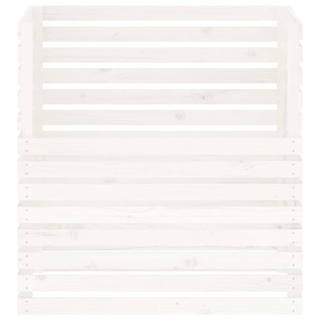 Vidaxl - Composteur Blanc 100x100x102 cm Bois massif de pin vidaXL 822193 - Image 9