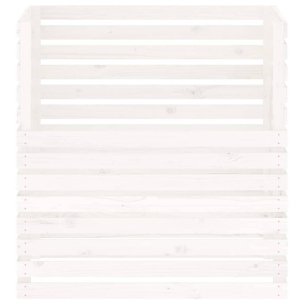 Vidaxl - Composteur Blanc 100x100x102 cm Bois massif de pin vidaXL 822193 - Image 6