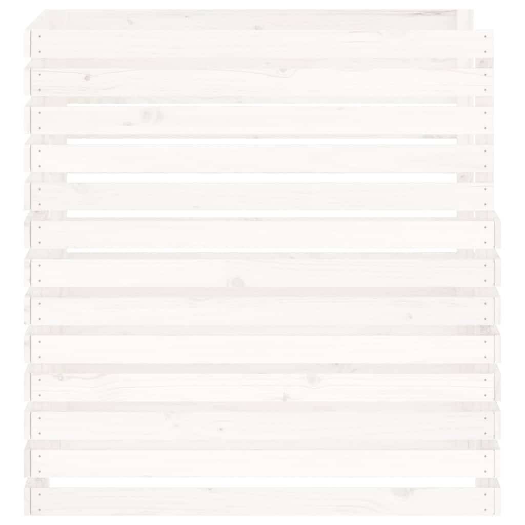 Vidaxl - Composteur Blanc 100x100x102 cm Bois massif de pin vidaXL 822193 - Image 7