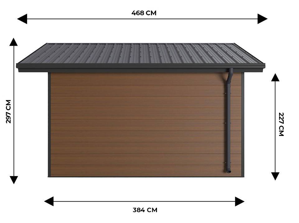 Abri de Jardin Composite ISORA - 15m2 Brun - Cabane Atelier / Abri Velo - Image 5