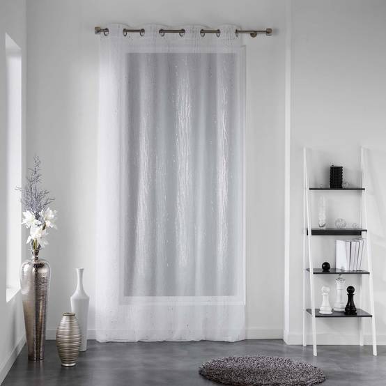 Rideau Voilage "Filiane" 140x240cm Blanc - Image 1