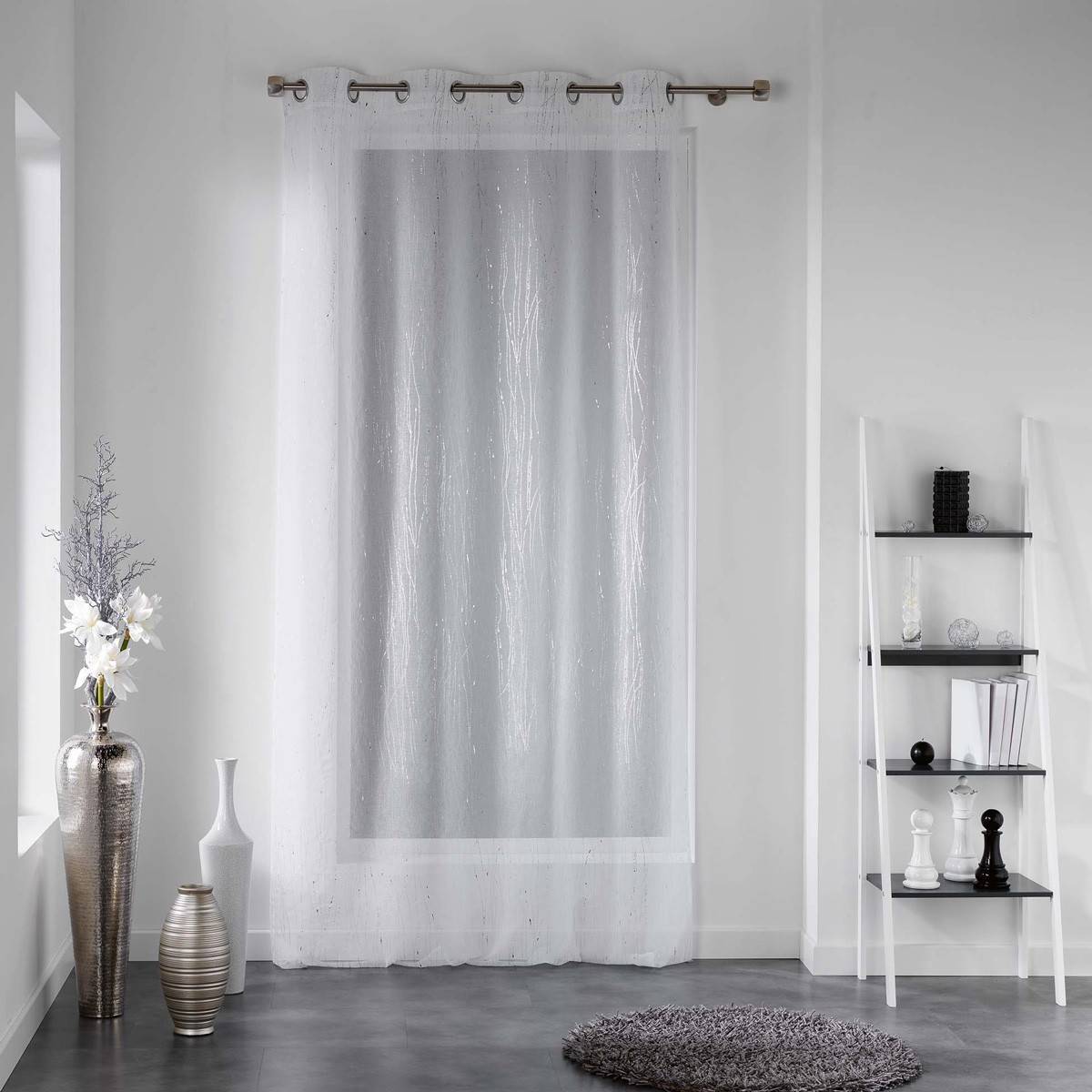 Rideau Voilage "Filiane" 140x240cm Blanc - Image 1