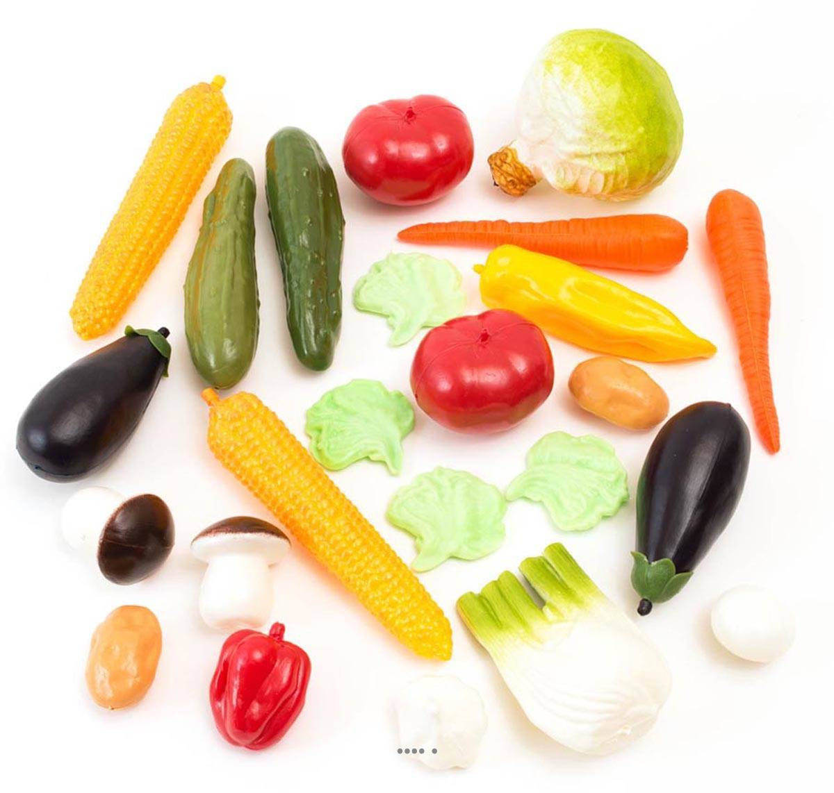 Artificielles - Légumes artificiels assortis en lot de 24 en Plastique soufflé