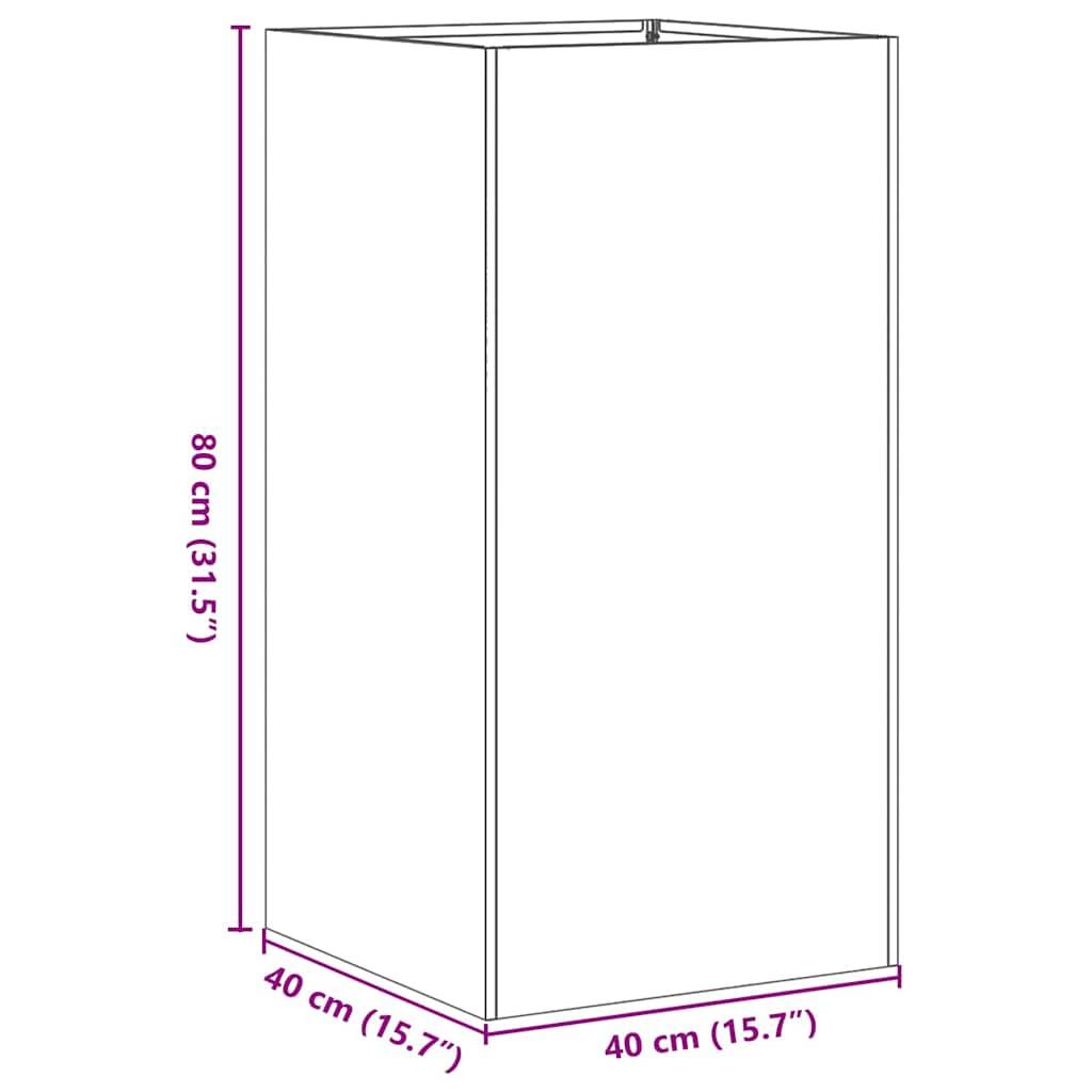 ComfortXL - Jardinière haute Acier Corten effet rouillé pour jardin 40x40x80 cm – ComfortXL Outdoor Living - Image 10