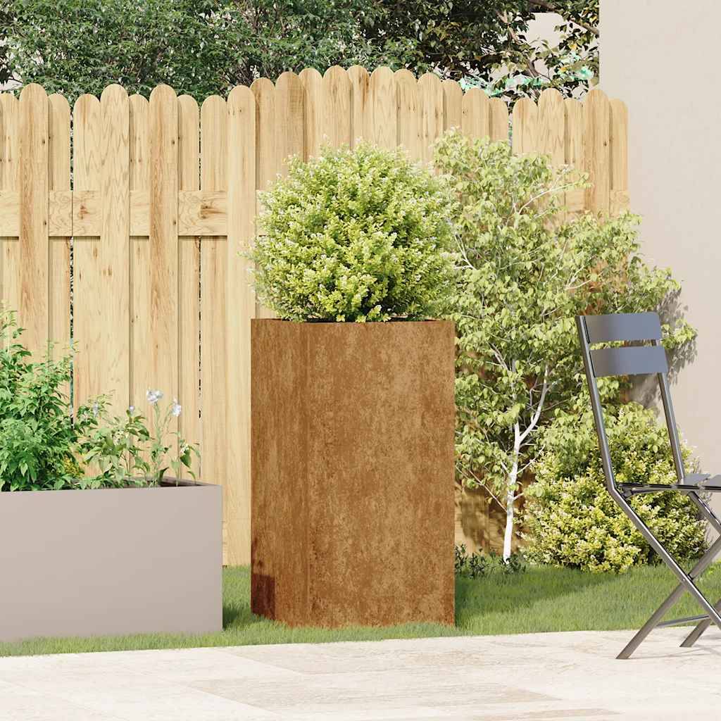 ComfortXL - Jardinière haute Acier Corten effet rouillé pour jardin 40x40x80 cm – ComfortXL Outdoor Living - Image 3