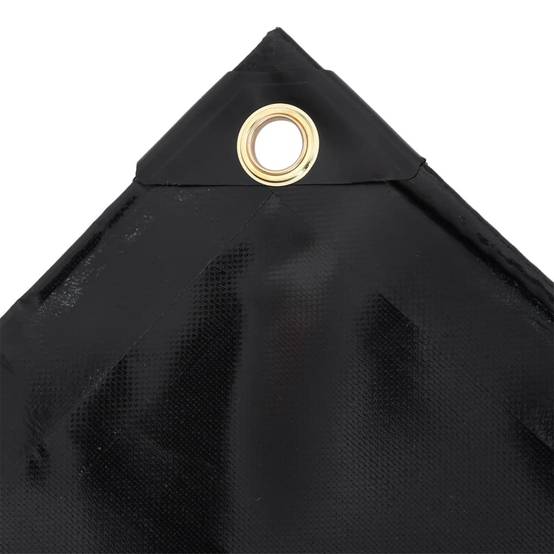 Bâche Carrée PVC 650g/m² Imperméable Anti-Moisissure pour Toit Terrasse Noir 4x4 m – ComfortXL Outdoor Living - Image 2