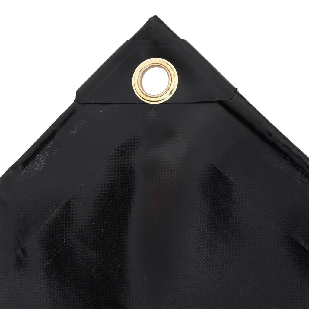 Bâche Carrée PVC 650g/m² Imperméable Anti-Moisissure pour Toit Terrasse Noir 4x4 m – ComfortXL Outdoor Living - Image 2
