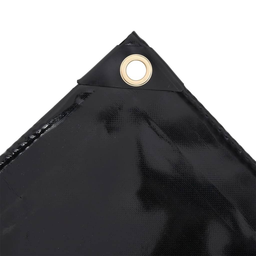 Bâche Carrée PVC 650g/m² Imperméable Anti-Moisissure pour Toit Terrasse Noir 4x4 m – ComfortXL Outdoor Living - Image 4