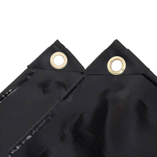 Bâche Carrée PVC 650g/m² Imperméable Anti-Moisissure pour Toit Terrasse Noir 4x4 m – ComfortXL Outdoor Living - Image 3