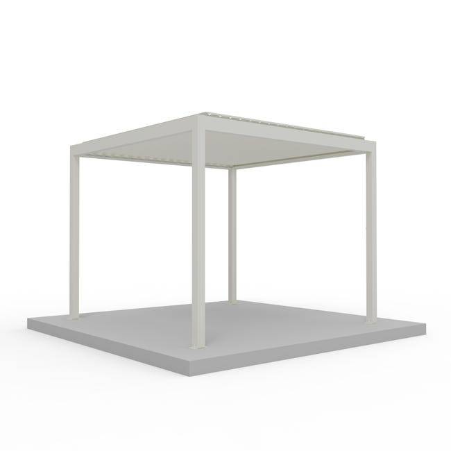 Pergola Bioclimatique Autoportante Motorisée Éclairée Aluminium 3x3 Blanc SV ORIAL France - Image 4