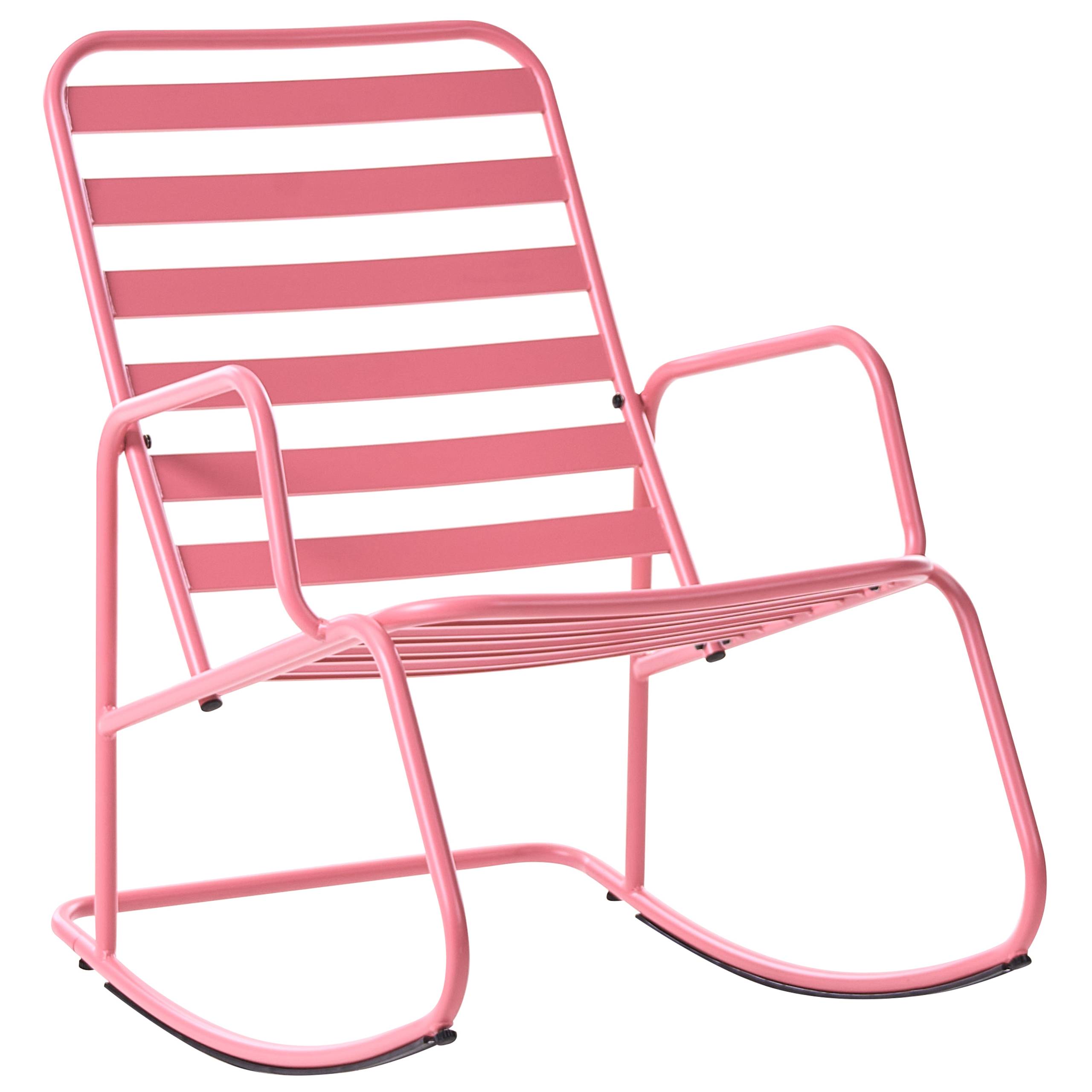 Beliani - Chaise à bascule Aluminium Rose TURI - 66x96x92- Beliani - Image 2