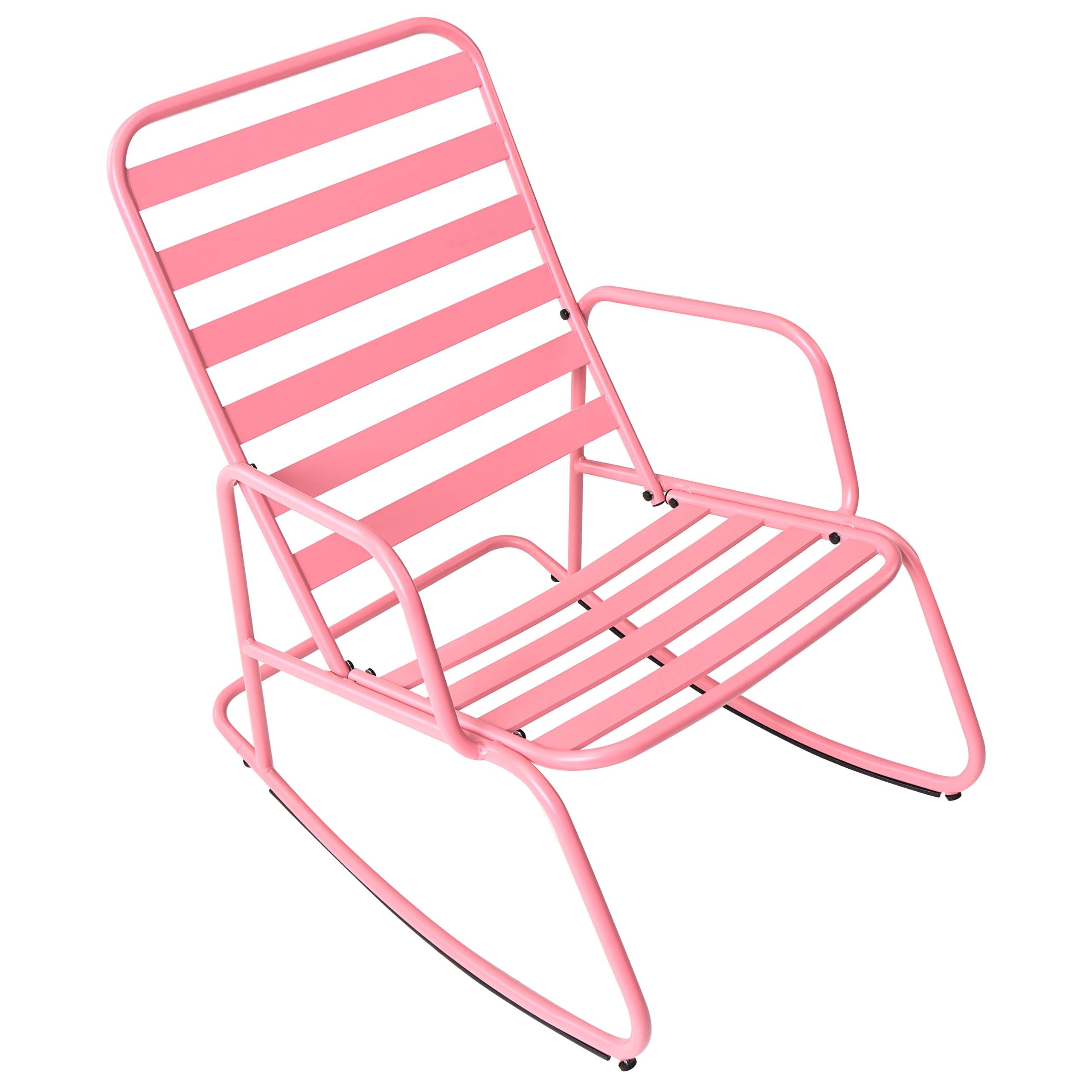 Beliani - Chaise à bascule Aluminium Rose TURI - 66x96x92- Beliani - Image 6
