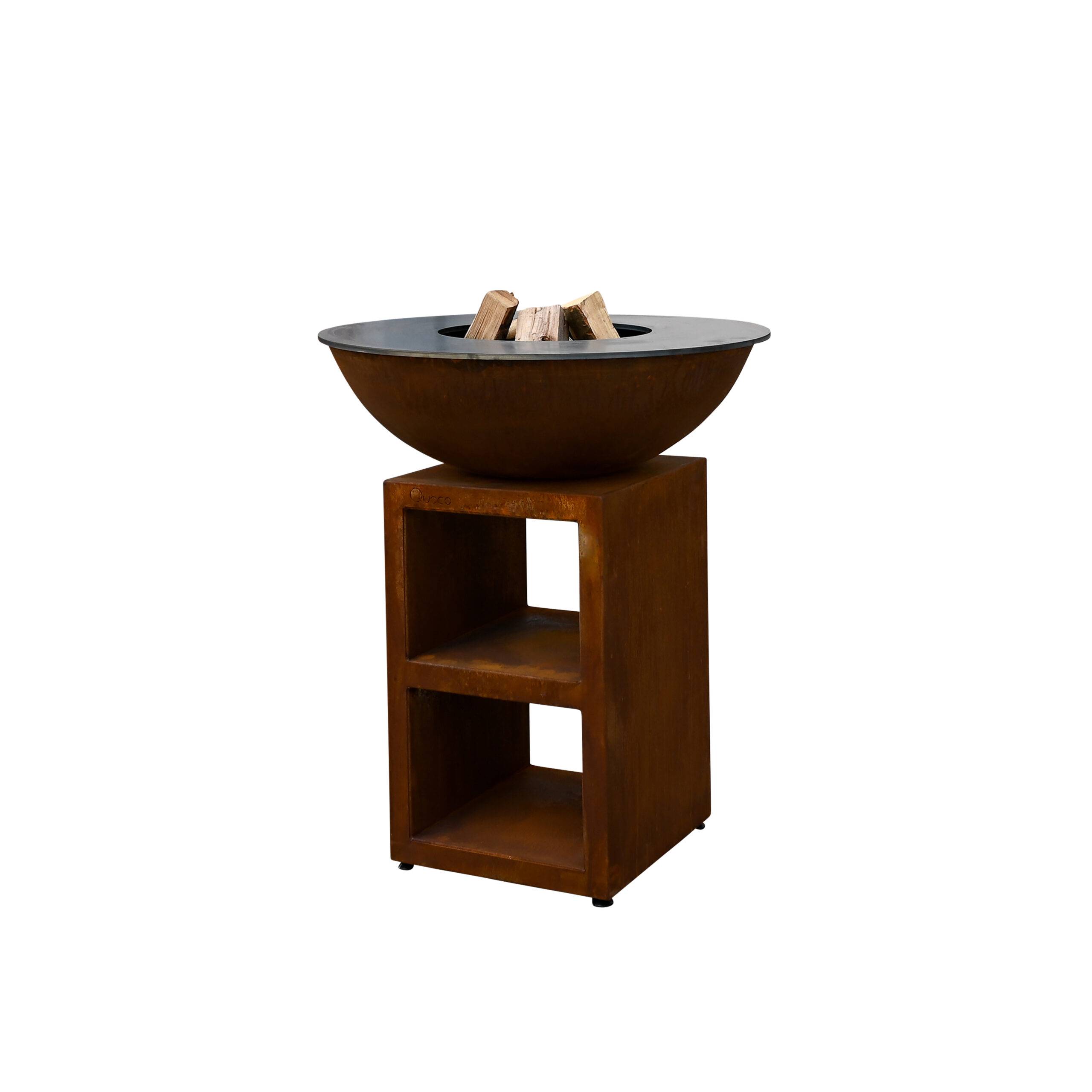 Quoco - Brasero Piatto Medium Corten Ø84 + Grille + Spatule + Housse - Image 3