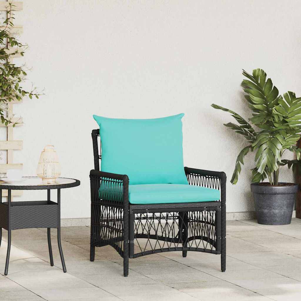 Maison Chic - Chaise De Jardin - Fauteuil De Jardin Noir 60 x 70 x 78cm polyrotin - Image 2
