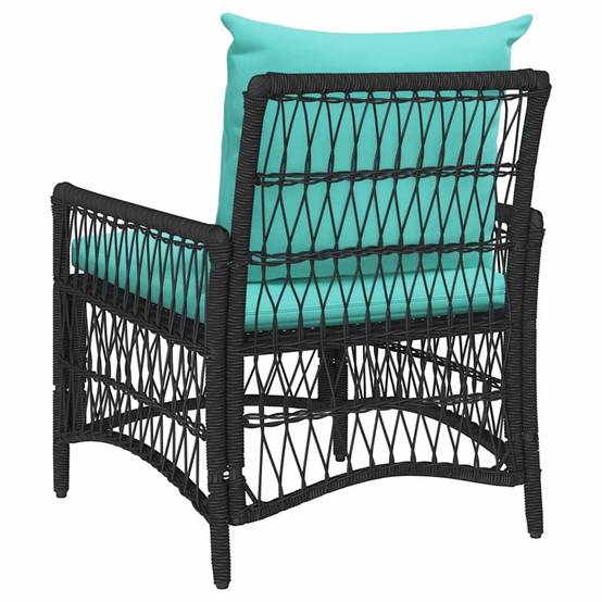 Maison Chic - Chaise De Jardin - Fauteuil De Jardin Noir 60 x 70 x 78cm polyrotin - Image 6
