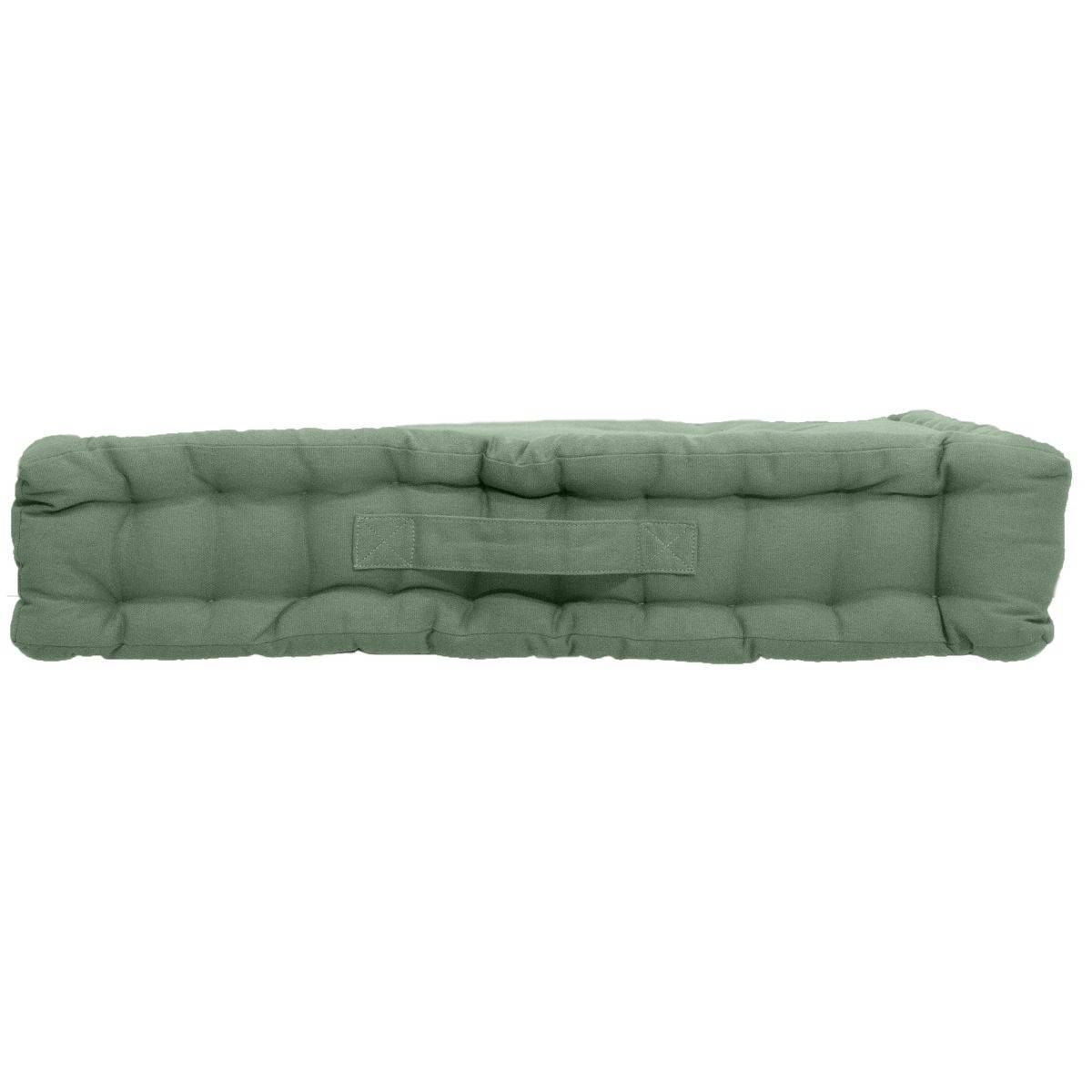 Enjoy Home - Coussin de Sol Uni "Panama" 50x50cm Vert Argile - Image 2