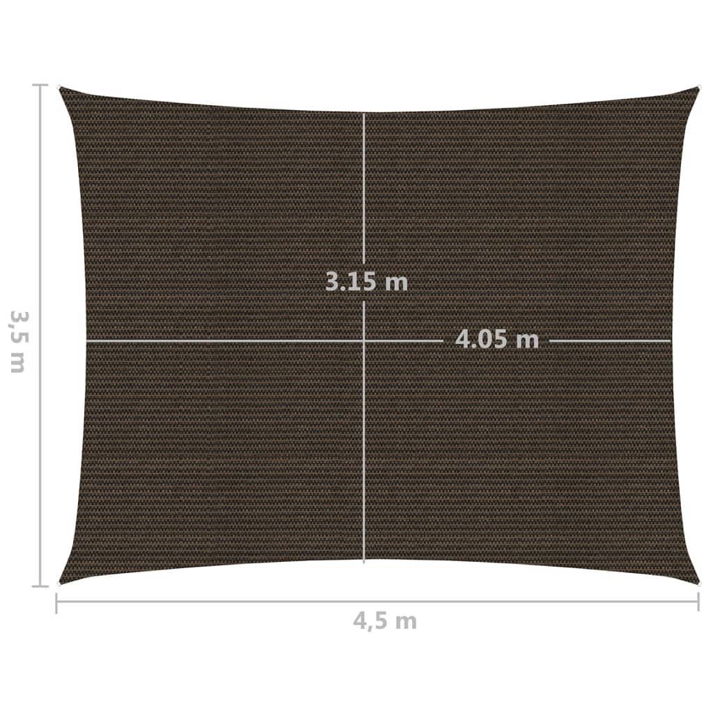 Helloshop26 - Voile toile d'ombrage parasol 160 g/m² PEHD 3,5 x 4,5 m marron - Image 6