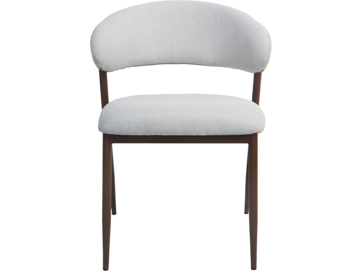 Habitat Et Jardin - Lot De 2 Chaises De Salle à Manger En Tissu Et Métal "edena" - Gris Clair -habitat Et Jardin - Image 4