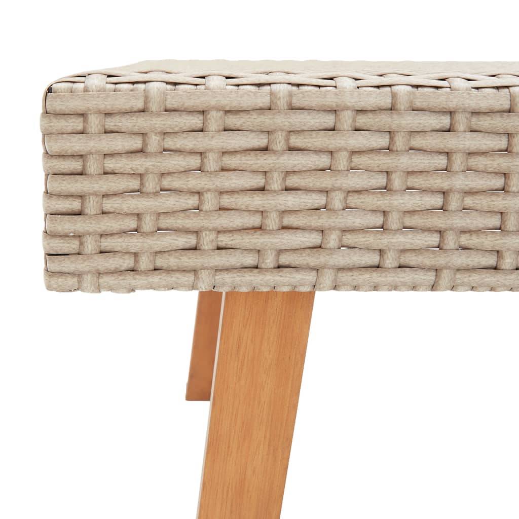 Helloshop26 - Salon de jardin meuble d'extérieur ensemble de mobilier 4 pièces avec coussins résine tressée beige - Image 6