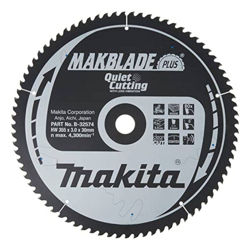 Makita - Lame carbure Ø355mm MAKITA B-32574 ''MAKBLADE Plus'' Bois pour scies circulaires Makita - Image 1