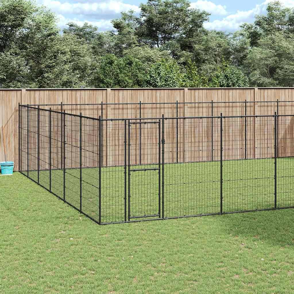 Vidaxl - Chenil d'extérieur pour chiens Acier 65,34 m² vidaXL 3082326 - Image 1