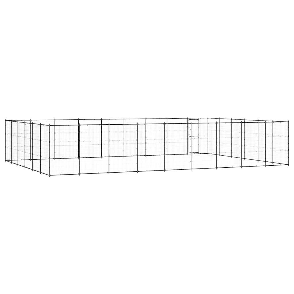 Vidaxl - Chenil d'extérieur pour chiens Acier 65,34 m² vidaXL 3082326 - Image 7
