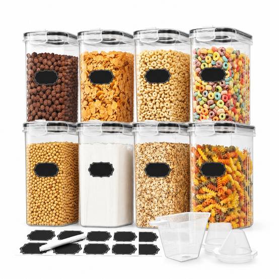 Boîtes Alimentaires Hermétiques Empilables avec Bec Verseur, Lot de 8 4L - Image 1