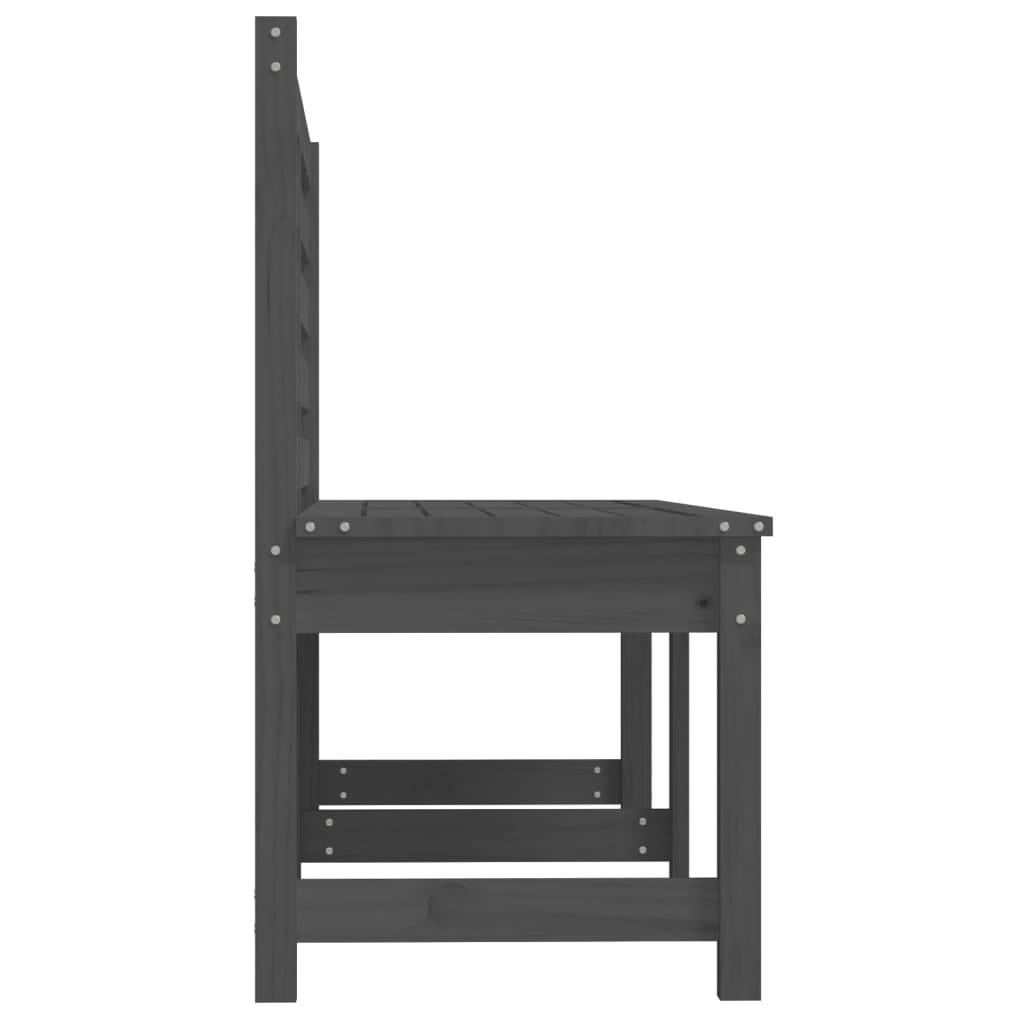 Helloshop26 - Banc de jardin meuble de patio d'extérieur terrasse gris 157,5 cm bois massif de pin - Image 3