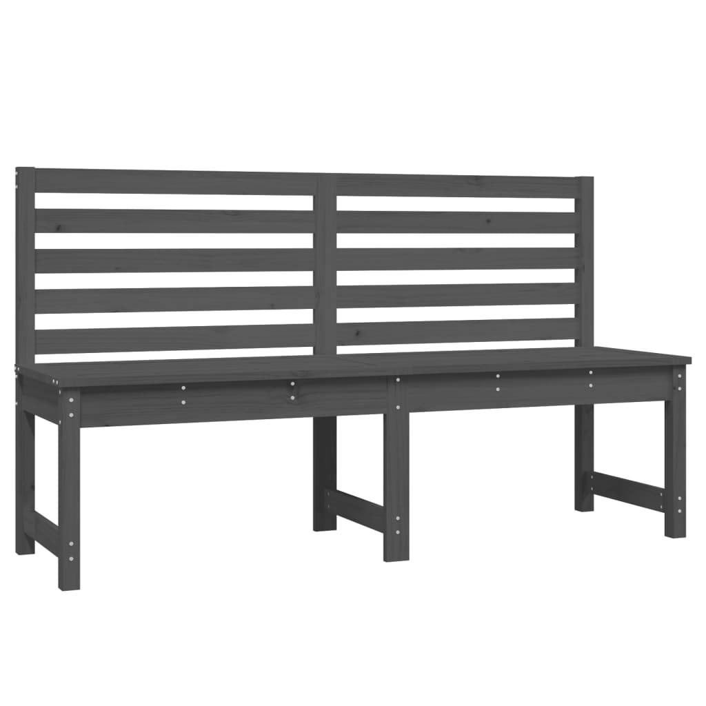 Helloshop26 - Banc de jardin meuble de patio d'extérieur terrasse gris 157,5 cm bois massif de pin - Image 1