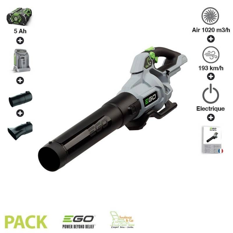 Ego Power + - Pack souffleur de feuilles puissant batterie 5ah chargeur rapide EGO LB5804E - Image 1