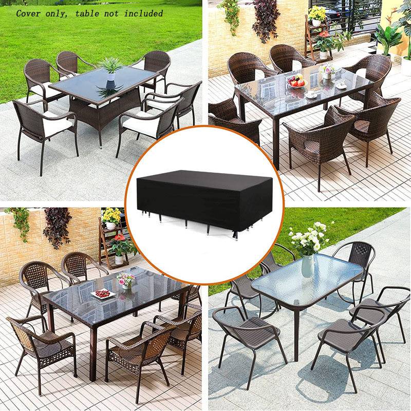Housse de protection pour meubles de jardin, tissu Oxford 210D, housse résistante aux intempéries pour table et chaises de jardin230*165*80cm-Lytech - Image 7