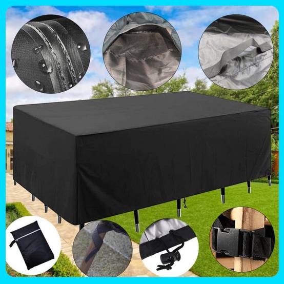 Housse de protection pour meubles de jardin, tissu Oxford 210D, housse résistante aux intempéries pour table et chaises de jardin230*165*80cm-Lytech - Image 2