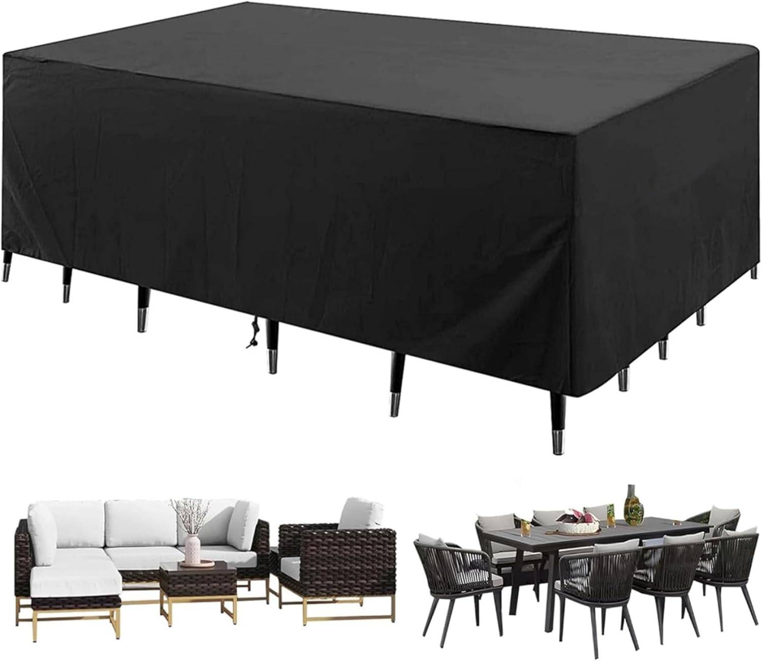 Housse de protection pour meubles de jardin, tissu Oxford 210D, housse résistante aux intempéries pour table et chaises de jardin230*165*80cm-Lytech - Image 1