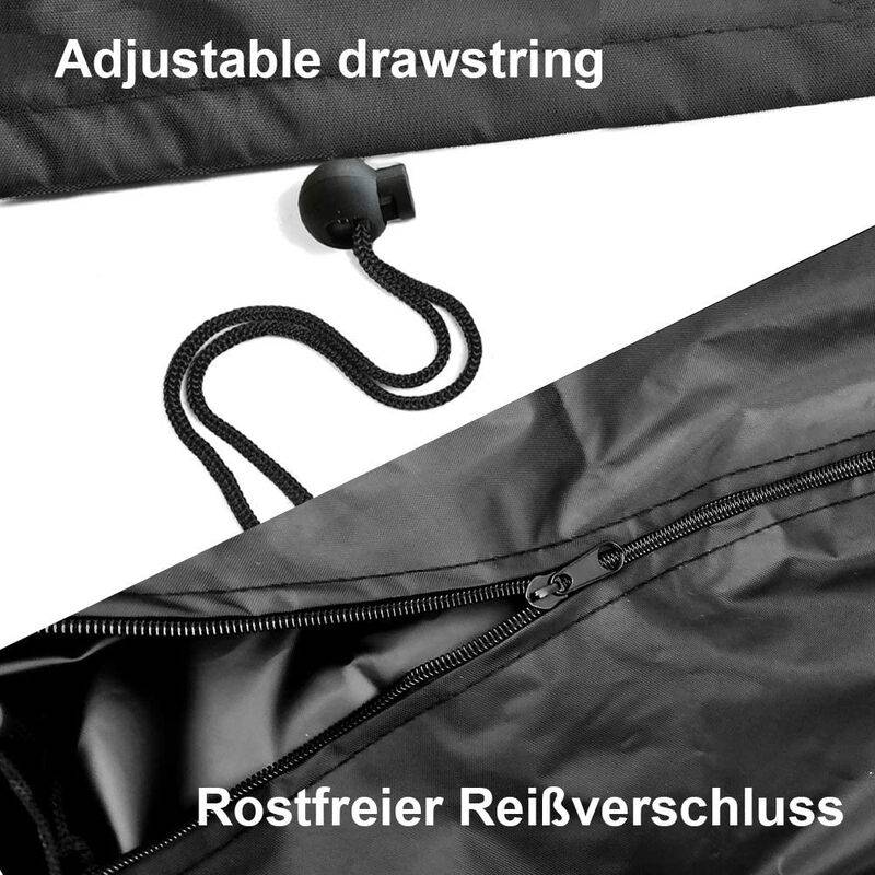 IntiMeg - Housse de Parasol,210D Housse de Parasol Jardin pour 2 à 4 m de 210D Grand Parasol Déporté, Housse de Parasol Extérieur Noir,280 x 30 x 81/45 cm - Image 3
