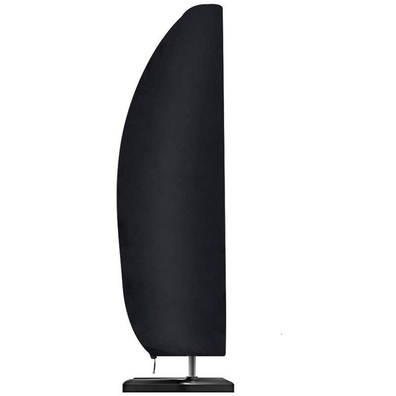 IntiMeg - Housse de Parasol,210D Housse de Parasol Jardin pour 2 à 4 m de 210D Grand Parasol Déporté, Housse de Parasol Extérieur Noir,280 x 30 x 81/45 cm - Image 5