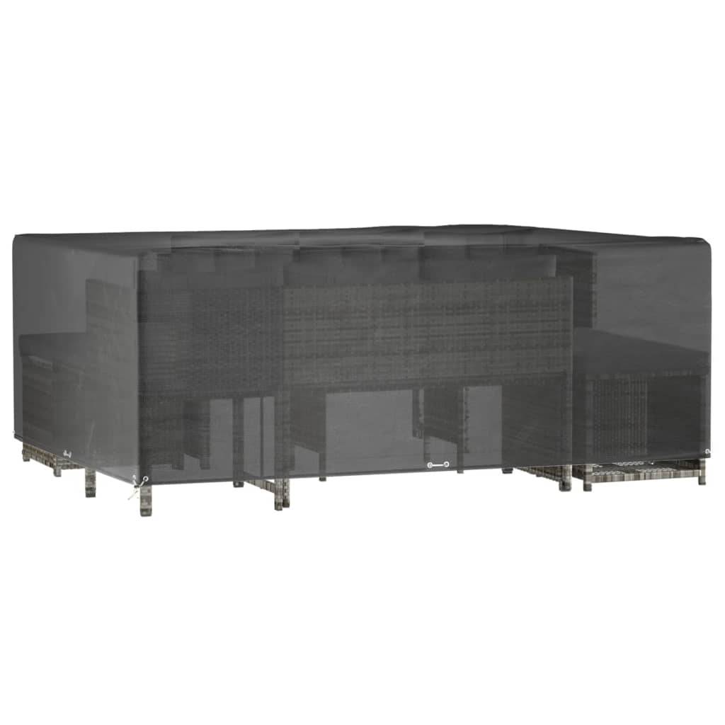 Housse Salon de Jardin XXL Rectangulaire PE Imperméable Anti-UV pour Mobilier de Terrasse Noir 300x250x90cm – ComfortXL Outdoor Living - Image 2
