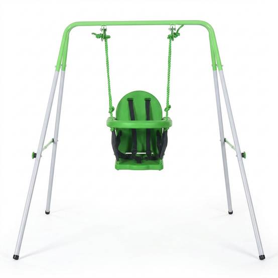 Balancelle verte dossier et ceinture sécurité bébés 6–36 mois 122 × 146 × 122 cm jardin et maison - Image 1