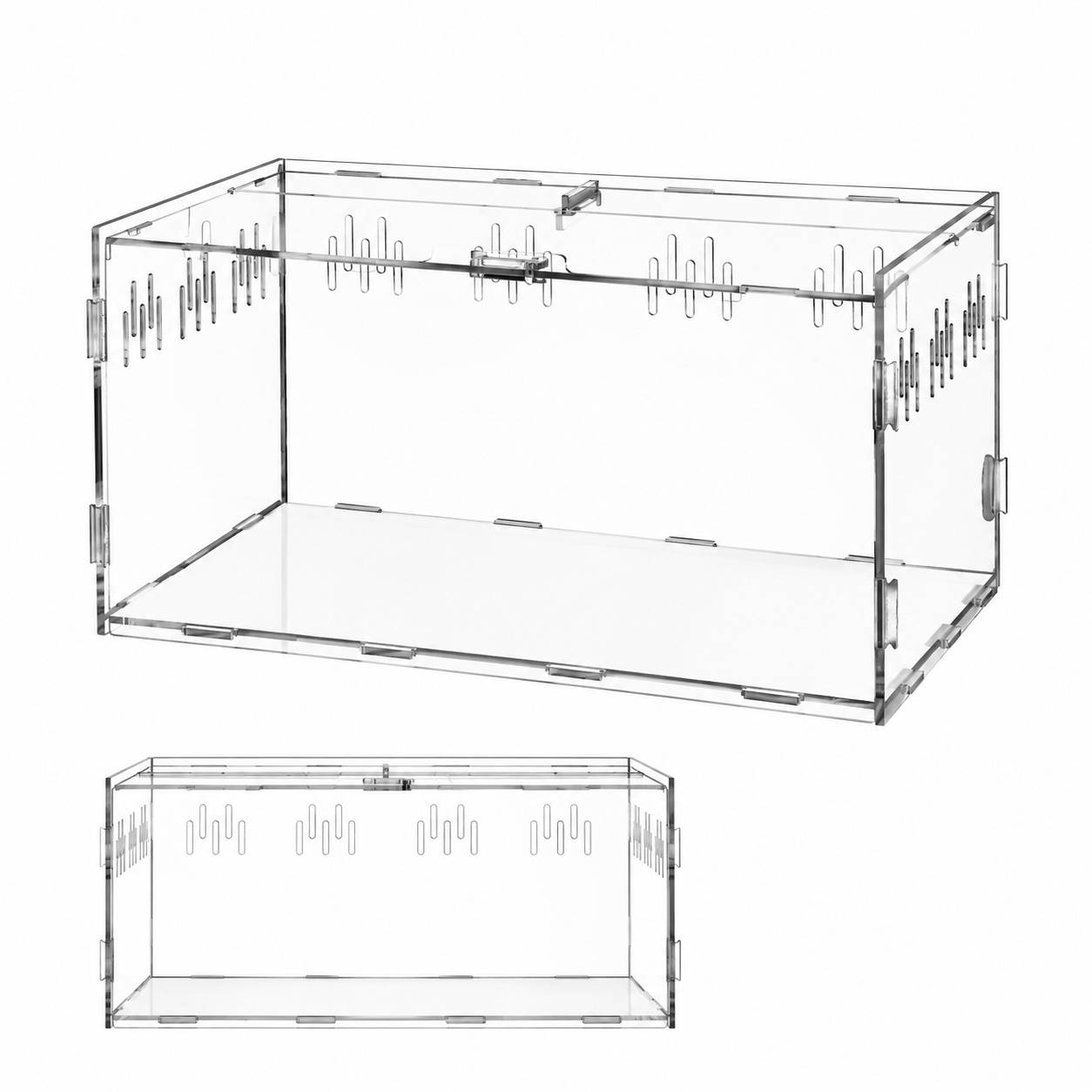 Boîte Terrarium Acrytique Magnétique Ventilée Pour Reptiles Et Insectes