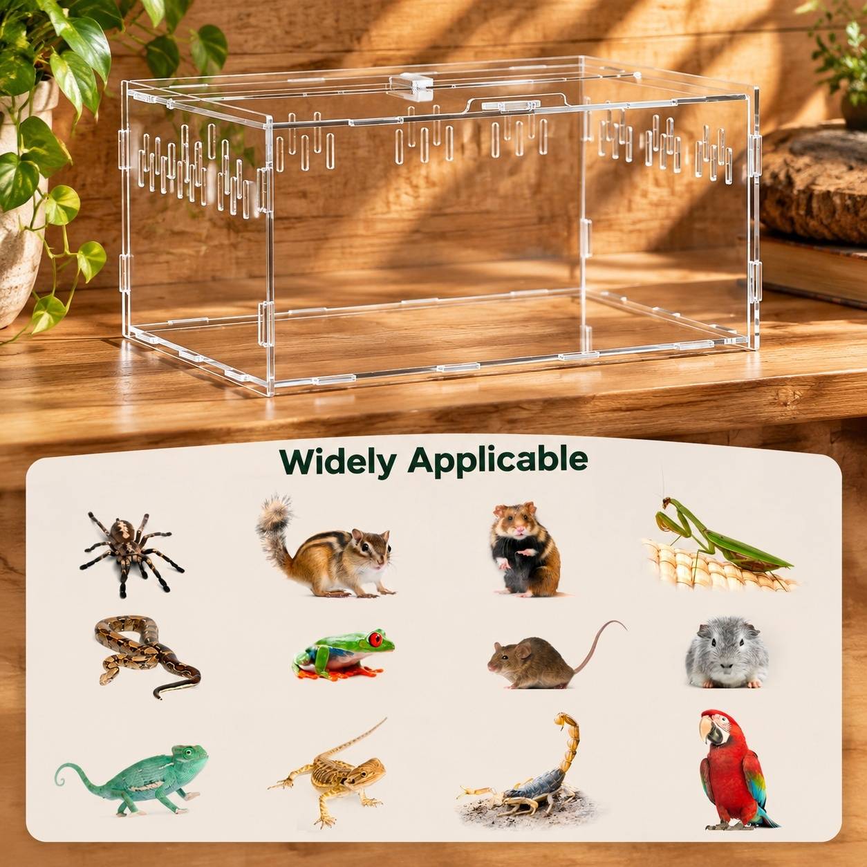 Boîte Terrarium Acrytique Magnétique Ventilée Pour Reptiles Et Insectes - Image 6