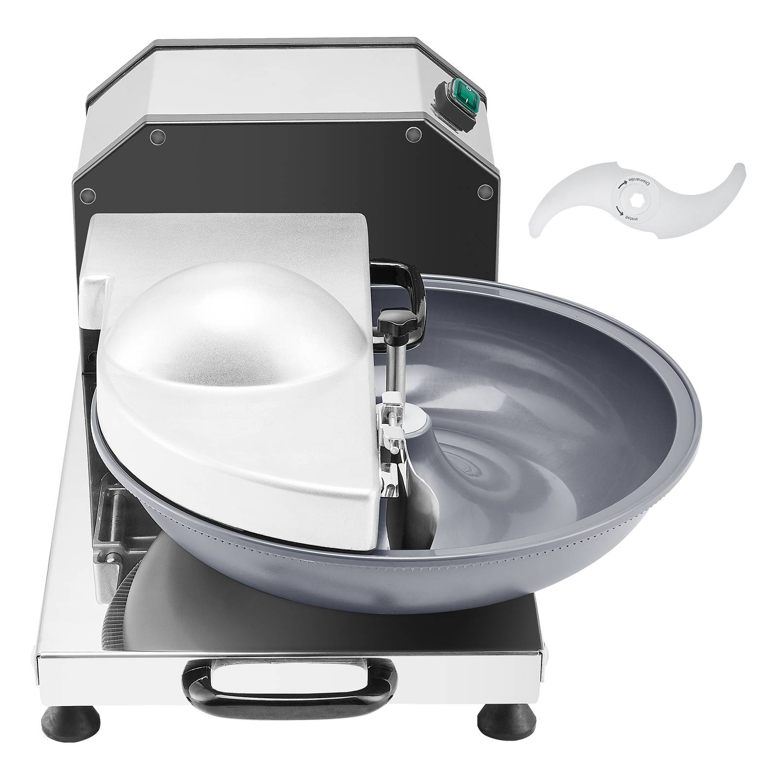 VEVOR Robot culinaire hachoir légumes 3000 tr/min inox. Lame incurvée en S. Pour fruits, restaurant, maison. - Image 1